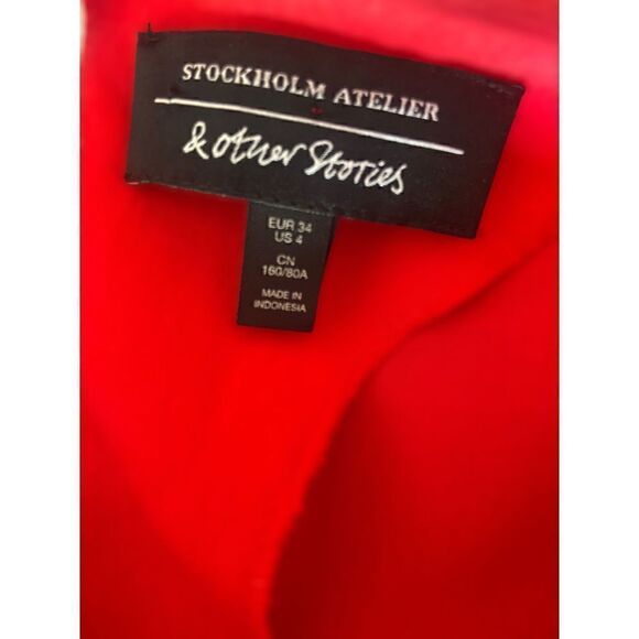 Red mini Swing Babydoll dress & OTHER STORIES size  4 - Picture 8 of 16
